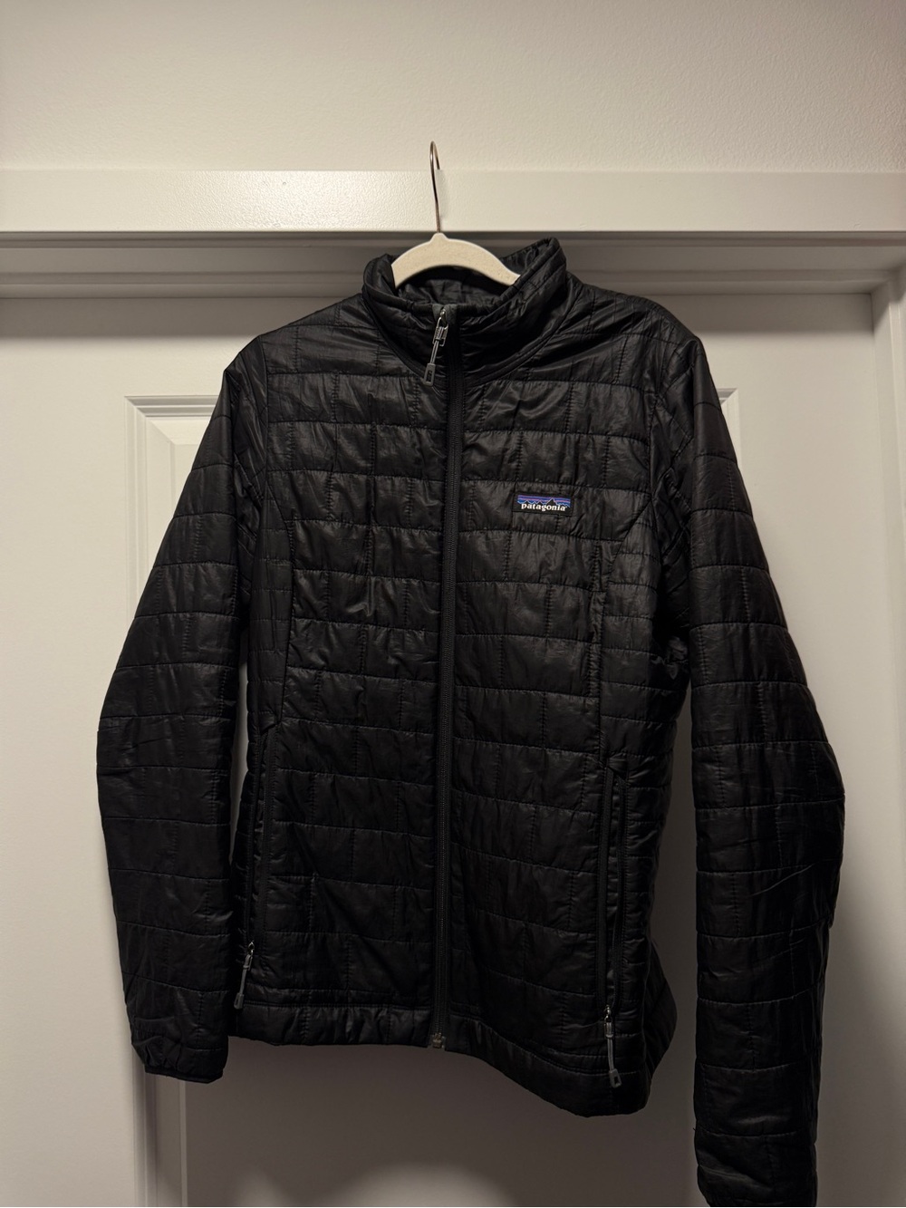 Patagonia’s women’s black lightweight insulated/quilted women’s jacket
